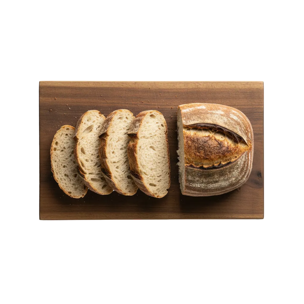 Freshly sliced bread